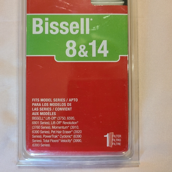 Filtrete Vacuum Filter 3M Bisselle 8&14 Lift Off Series 1 Filter Pack 66808A - Picture 2 of 3